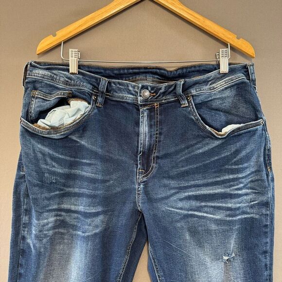 Buffalo David Bitton Men’s Ash-X Slim Stretch Jeans Size 38x32 Stretch Denim - Picture 3 of 10